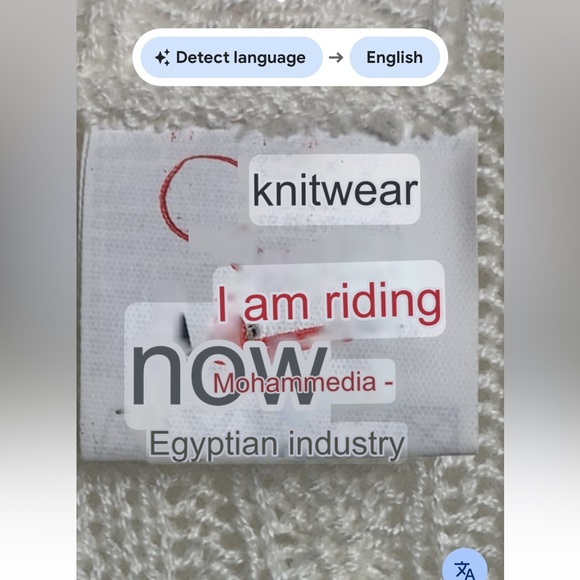 Egyptian NWOT Acrylic Sweater, Ivory, Short Sleeve, Loose Cable Knit,Light - Picture 4 of 11